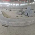 湖北 芝麻白异形坐凳，自然面光面弧形加工
