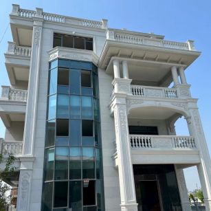 湖北 白麻花岗岩别墅外墙干挂效果展示