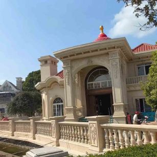 湖北 黄金麻花岗岩欧式别墅