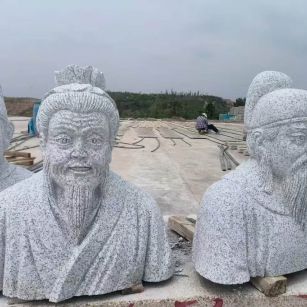 湖北 白麻花岗岩石材人物立体雕刻