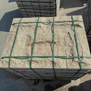 湖北 黄金麻花岗岩石材自然面蘑菇石成品