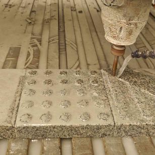 湖北 芝麻白花岗岩石材盲人石、盲道石、盲点石