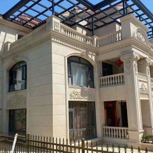 湖北 黄金麻花岗岩荔枝面别墅外墙干挂