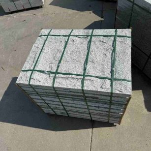 湖北 白麻花岗岩石材自然面蘑菇石成品