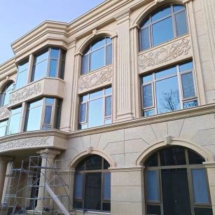 湖北 黄金麻花岗岩别墅外墙干挂