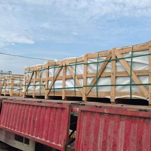 湖北 芝麻白花岗岩地铺石出口专车-泰国游