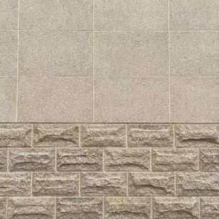 湖北 黄金麻自然面蘑菇石配荔枝面干挂