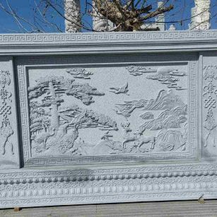 湖北 芝麻白大型照壁，屏风，影壁