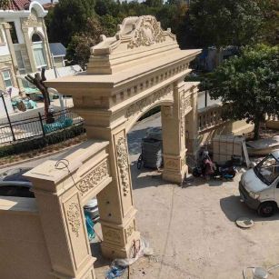 湖北 黄金麻荔枝面花岗岩别墅门楼