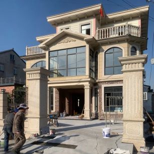 湖北 黄金麻花岗岩荔枝面别墅外墙干挂私家专属