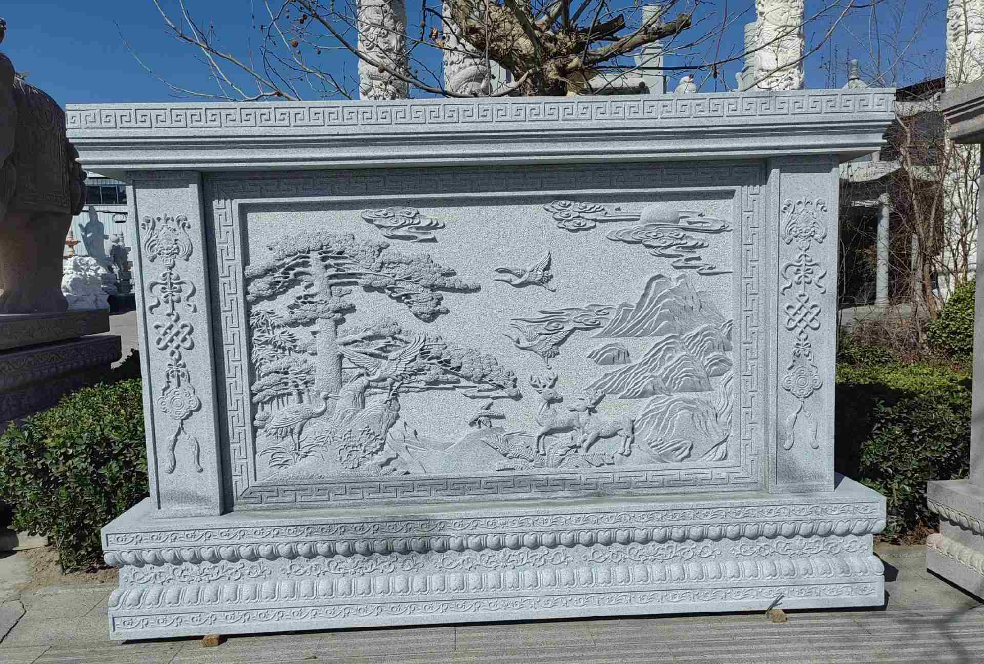 湖北 芝麻白大型照壁，屏风，影壁