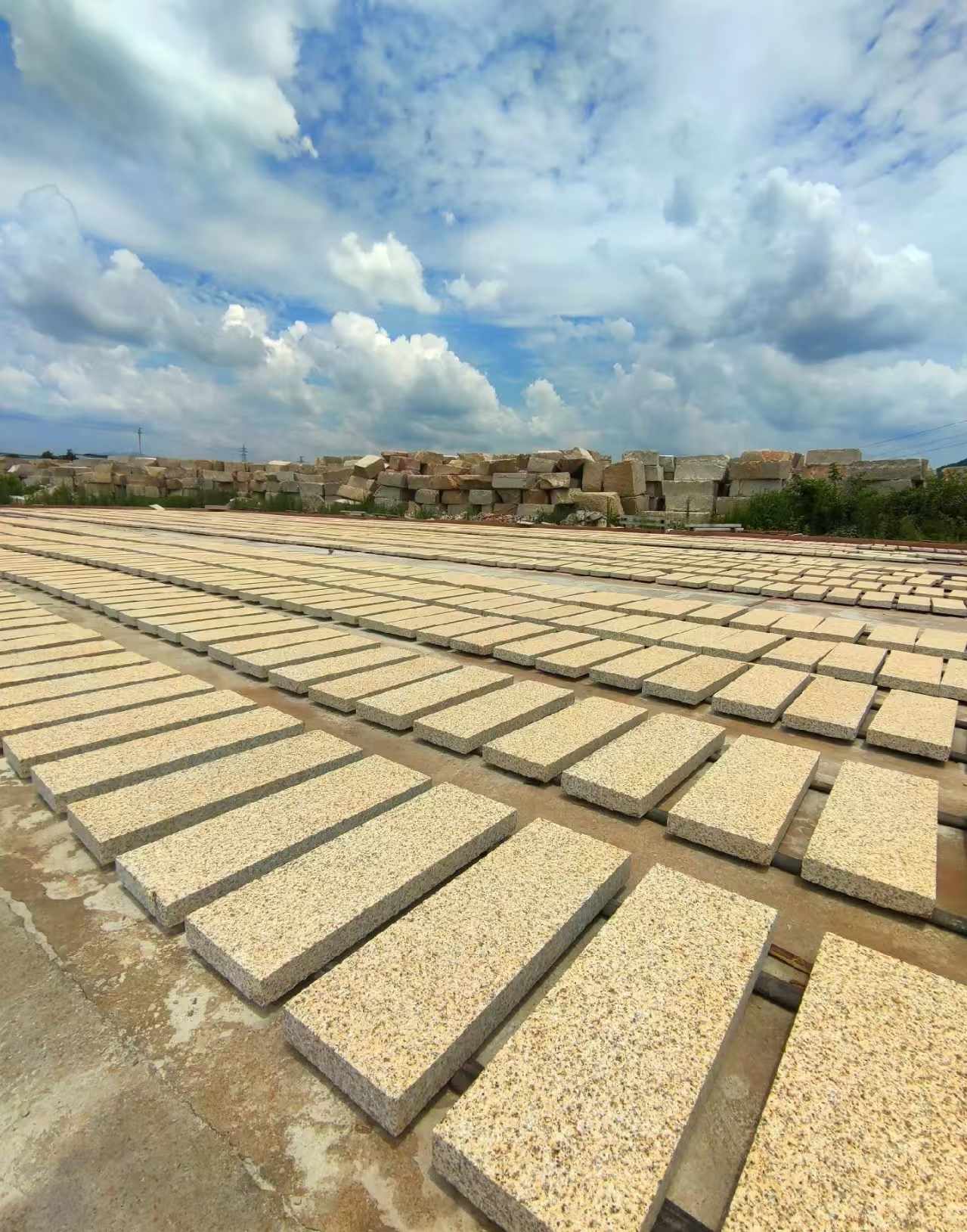 湖北 黄金麻荔枝面花岗岩石材地铺石防护中