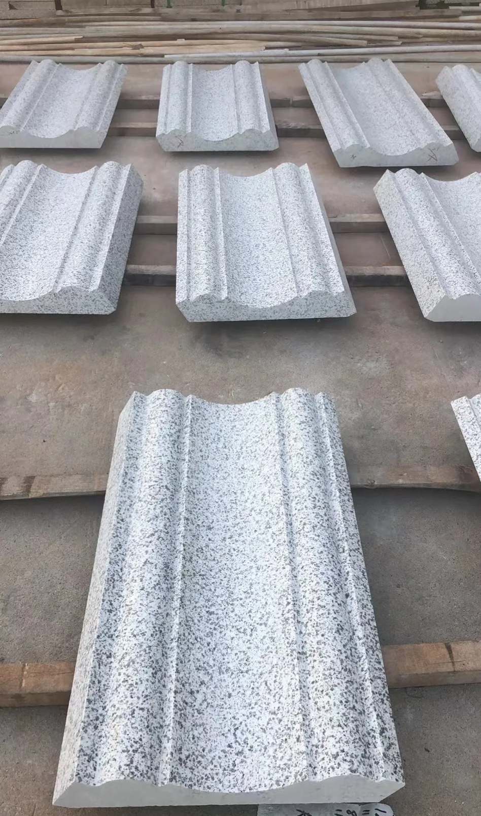 湖北 白麻花岗岩光面别墅线条