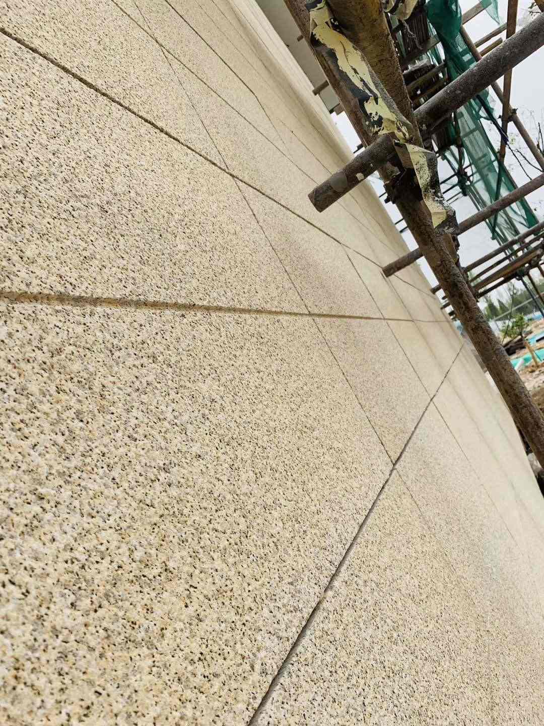 湖北 黄金麻花岗岩荔枝面外墙干挂石材效果示例