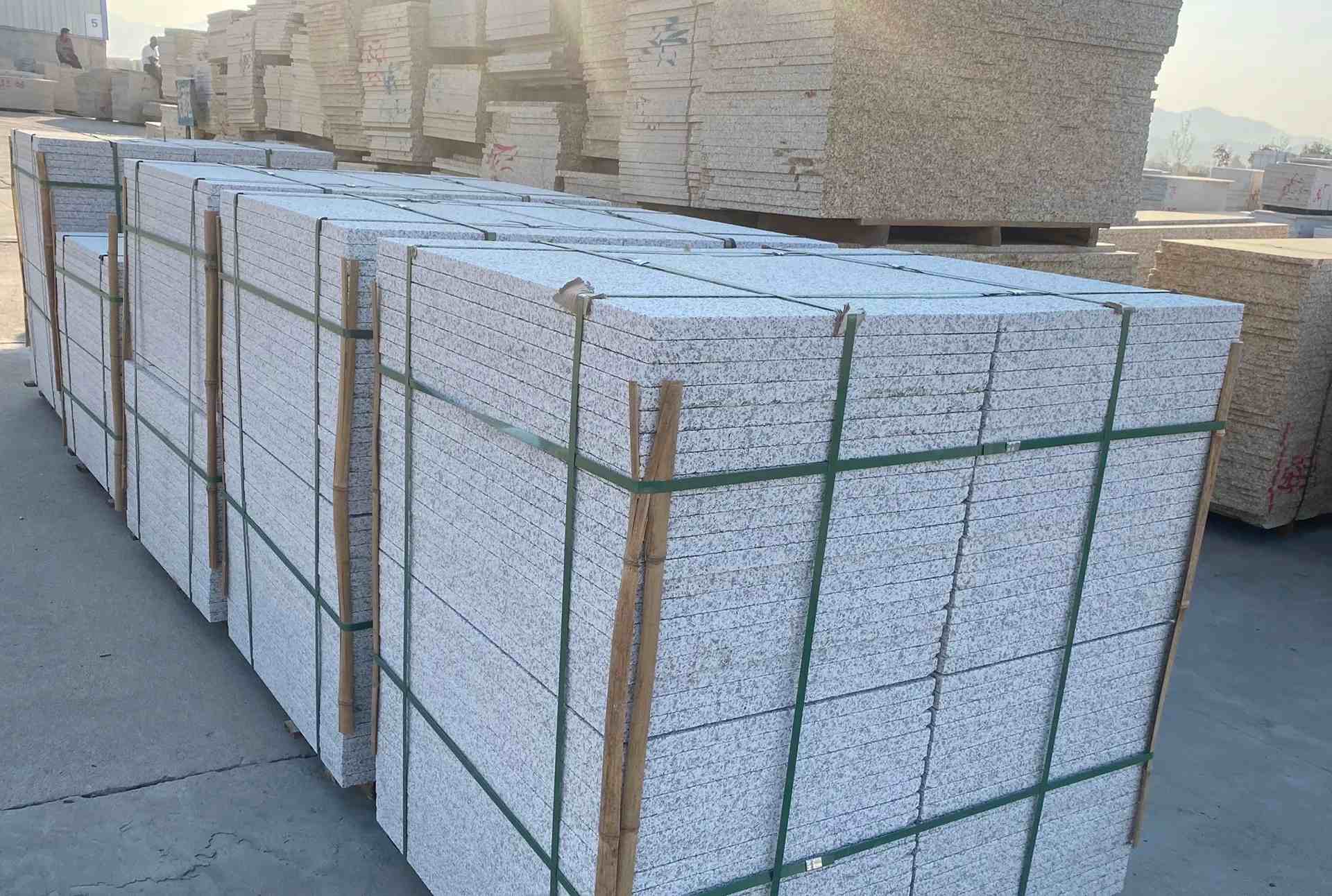 湖北 白麻花岗岩荔枝面地铺石