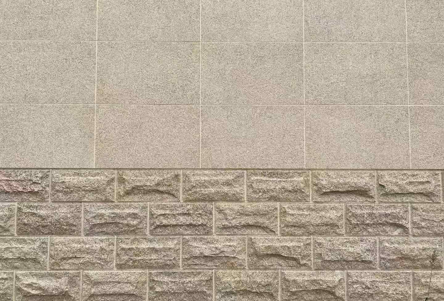 湖北 黄金麻自然面蘑菇石配荔枝面干挂