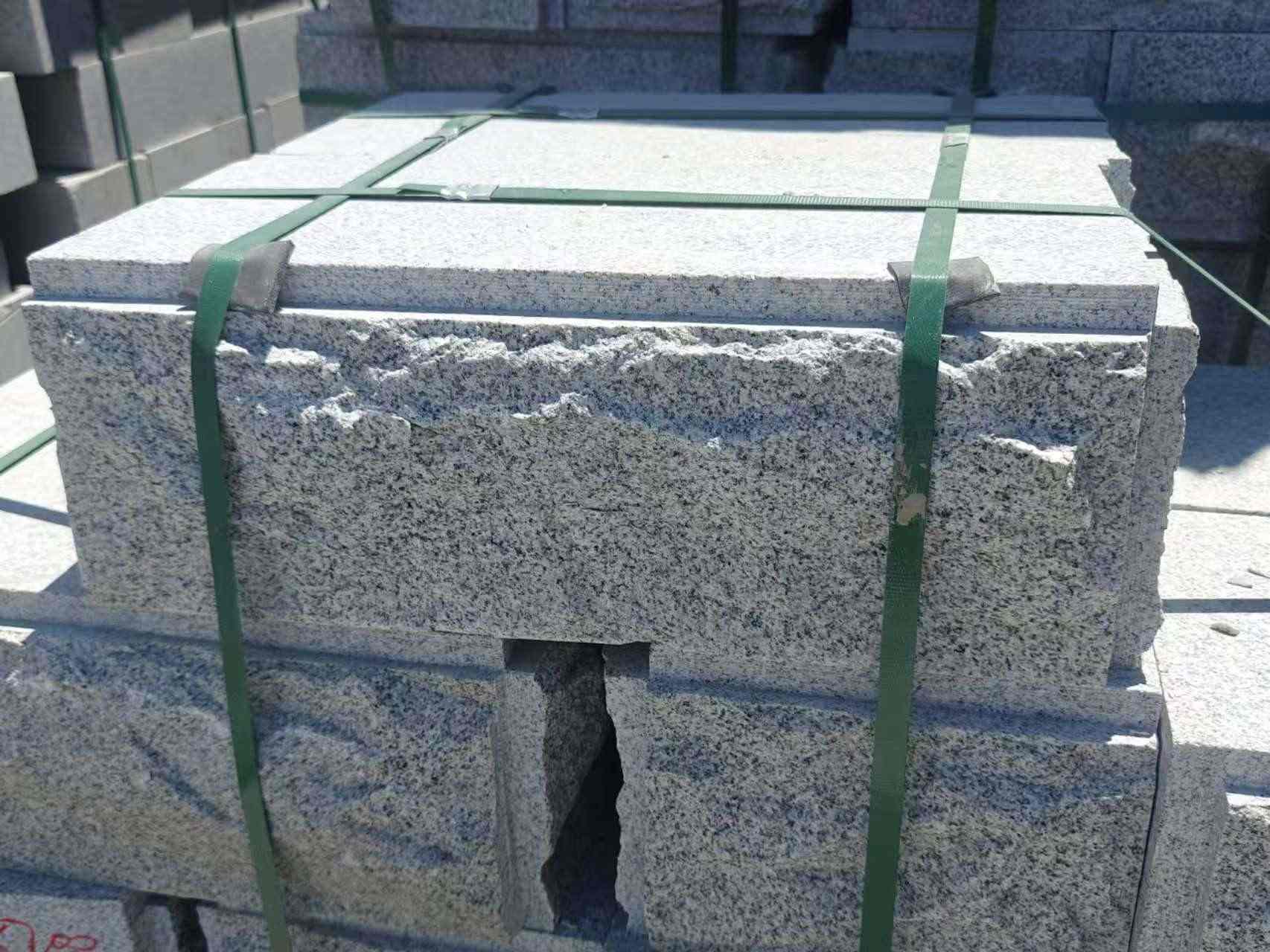 湖北 芝麻白花岗岩自然面成品