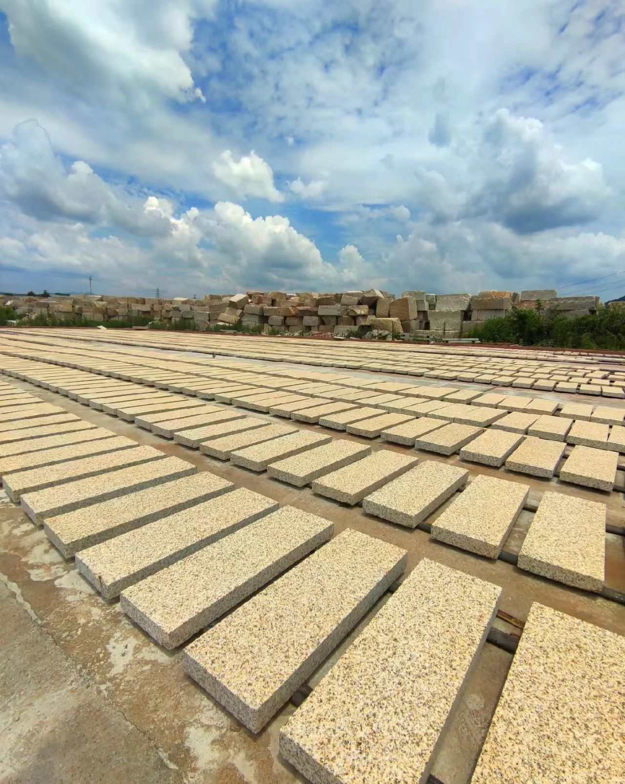 湖北 黄金麻花岗岩荔枝面地铺石防护中