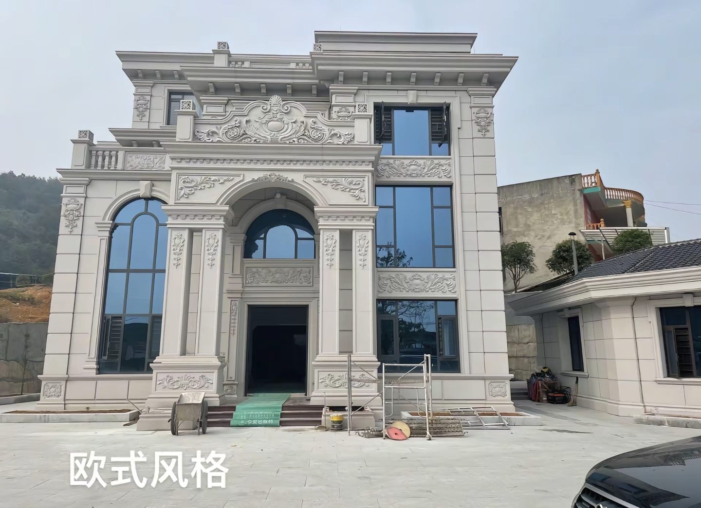 湖北 白麻花岗岩别墅外墙干挂